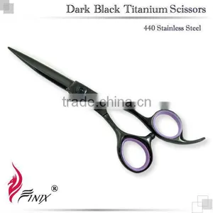 Black Titanium Professional Hairdressing Scissors thumbnail-1