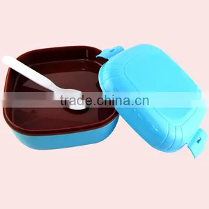Square Shape Two Layers Plastic Lunch Boxf or Kids thumbnail-4