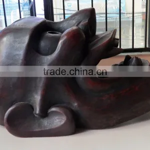 Hand Crafted Wooden Mask of Demon Wall Hanging Made In Nepal thumbnail-2
