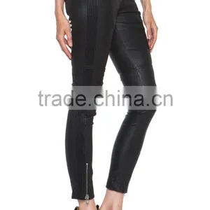 New Womens Sexy Black Tight Skinny Leather Pant Lambskin 4 6 8 10 12 14 16 thumbnail-3