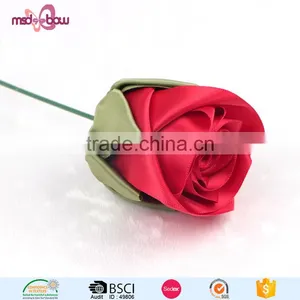 Decorative Handmade Flowers Satin Ribbon Roses for Gift thumbnail-2