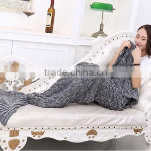 Wholesale Knitted Crochet Mermaid Tail Blanket Mermaid Tail Sleeping Bag thumbnail-6