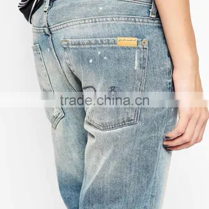 Best Selling Hip Hop Ripped Style Latest Design Jeans Pants for Girl thumbnail-3