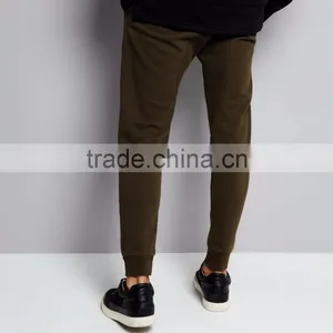 MGOO Fashion Khaki Plain Ripped Mens Joggers Custom Logo Drawstring Waist Cuffed Hem Skinny Fit Joggers With Pocket thumbnail-4