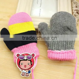 TC13028 Low Price Cute Fingerless Kids Gloves New Fashion Knitted Winter Warm Kids Mitten Gloves thumbnail-3