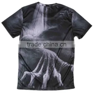 High Quality Oem Design Men Clothing All Over Sublimation Printing Custom T-shirt thumbnail-2