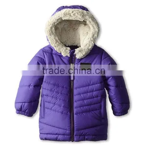 100% Polyester, Taffeta, Down Touch Quilted Padding Unisex Baby Hoody Jacket With Hoody Inside Sherpa thumbnail-1