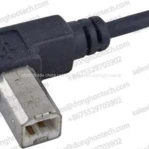 USB 2.0 Angled Printer Cable Assemblies With Right Angle USB B 4 Pin Applied in Narrow Spaces thumbnail-1