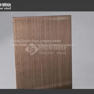 Light Hairline no Fingerprinted Bronze Hairline Stainless Steel Sheet thumbnail-1