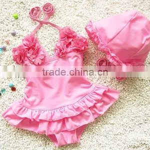 S31335W Young Girls in Swimwear Kids Floating Flower Swimwear thumbnail-1