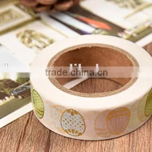 1.5cm*10m Japan Washi Tape Gold Stamping Eggs Pattern Adhesive Paper Tape Colors Paper Tape thumbnail-2