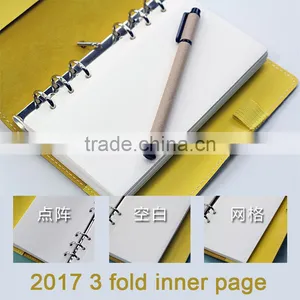 2017 Planner Yearly Inner Page Custom 6 Holes Loose Leaf Inside Page 3 Fold Replacement Page thumbnail-1