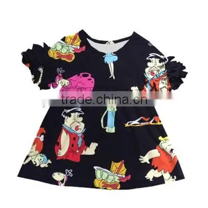 2017 Summer New Design Ruffle Dress Baby Girl Dress With Flutter Sleeve Whosale Girls Spring /summer Dress thumbnail-4