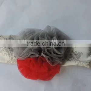Wholesale Girls Accessories 2016 Cotton Knit Baby Headbands Elastic Besutiful Baby Girl Flower Headbands Boutique Children Bands thumbnail-1