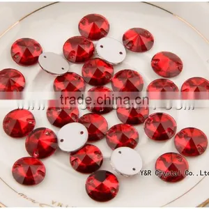 Crystal Sew-on Beads Red Light Siam Sew on Stones thumbnail-3