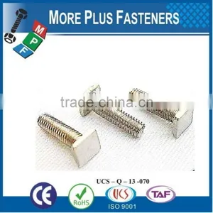 Made In Taiwan Stainless Steel Brass Plated Black Phosphate Square Head Bolt thumbnail-2