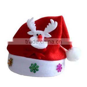 Snow Man Deer Santa Claus Shaped Christmas Hat With Light For Children and Adult thumbnail-4
