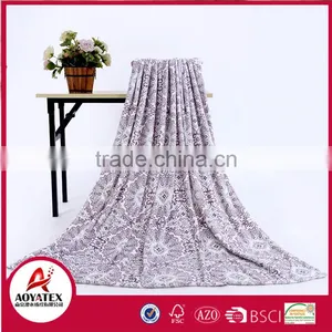Adult Wholesale 100% Polyester Super Soft Printed Flannel Blanket thumbnail-1
