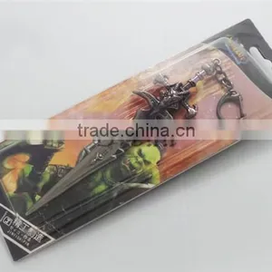 Hot Sale World of Warcrafts Metal Weapon Keychains Wowtheme Souvenir Key Chain thumbnail-4