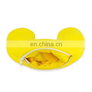 Custom Cartoon Soft Plush Giraffe Toy Memory Foam Travel Neck Pillow Fashion 2 in 1 Switch Reversible Animal U Shape Pillow thumbnail-2