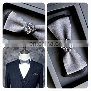 Aidocrystal Handmade Wedding Ties Adjustable Satin Men Dot Tuxedo Classic Party Novelty Bow Tie Necktie thumbnail-1