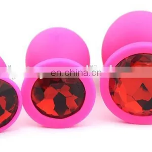 2015 Hot Selling Pink Color Silicone Anal Butt Plug, Sex Butt Plug Toys thumbnail-4