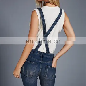 Ladies Sexy Rompers Sexy Blue Demin Jumpsuits Rompers Jumpsuits Women 2016 thumbnail-6