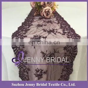 TR007 Black Lace Table Runner Hand Embroidered Table Runner Fancy Table Runners thumbnail-3