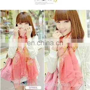 2015 100% Silk Muffler Fashion Accessories Scarf Shawl Pink Jiaxing thumbnail-1