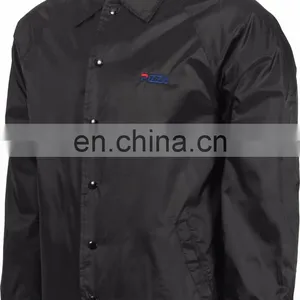 Coach Jackets - 2017 New Design Wholesale Blank Coaches Fashionable Ski Bomber Jacket in Black Color thumbnail-1