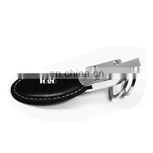Custom Upscale Black Car Leather Keyrings for Car Gift thumbnail-3