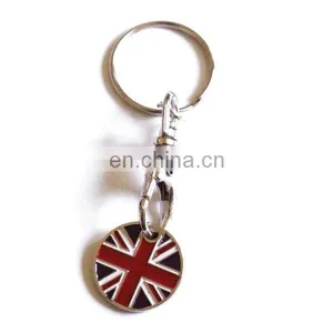 Metal Shopping Trolley Token Coin With Flag Design thumbnail-1