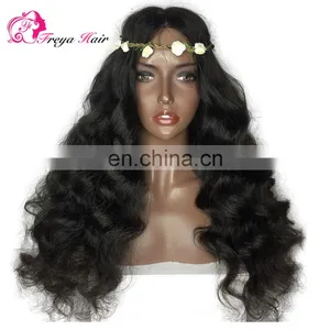 Wholesale Price Indian Long Hair Wig Body Wave Cheap Silk Base Lace Front Wig for Black Women thumbnail-2