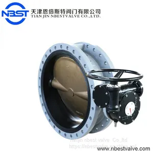 Manual Rubber Seal Big Size Long Structure Type Butterfly Valve DN1500 thumbnail-2
