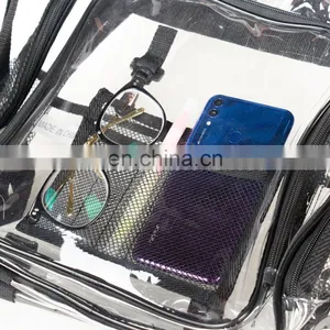 Amazon Hot Sell Daily See Through Clear PVC Backpack Transparent School Bag For Campus thumbnail-6