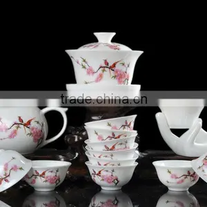 Flower Ceramic Tea Set Suit Ceramic Teaset 14 Pcs thumbnail-1