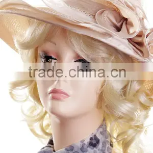 Fiberglass Realist Woman Mannequin,Female Head Mannequin Cheap Dummy Head H1032 thumbnail-4