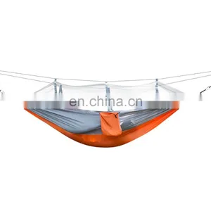 Ultra-Light Portable Camping Hammock With Mosquito Net Large Space Travel Camping Hiking Trip Parachute Hammock thumbnail-3