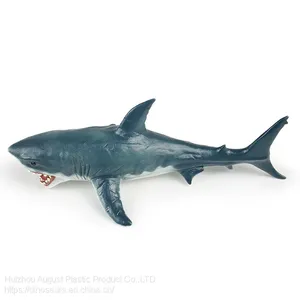Jaws Animal Toys Oem High Quality PVC Great White Sharks Hand Painted Carcharodon Carcharias Animal Display thumbnail-4
