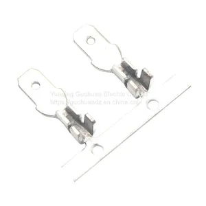 DJ610B-4.8*0.5 Inserts Horizontal Feed Horizontal Belt Brass Tinned Terminal Plate Mounting Connector thumbnail-1