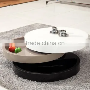 2016 MODERN WOODEN FRAME WHITE COFFEE TABLE LIVINGROOM USAGE thumbnail-2