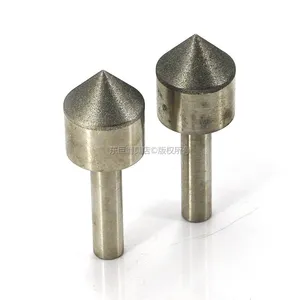 Diamond Mounted Point Cylinder Head Rough Grit 30 for Agate Granite Stone Coarse Grinding Shank 6mm Head 5~25mm thumbnail-2