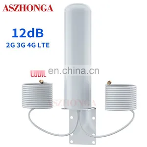 High Gain 10dbi 12dbi 915MHz 2700MHz Lora Omni Fiberglass Waterproof Outdoor Antenna Support 3G 4G Router and Camera thumbnail-2