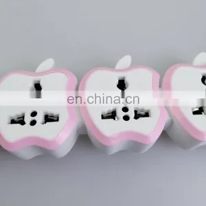 New Pink Apple Shape Universal Socket With USB Socket Extension Socket 2022 thumbnail-3