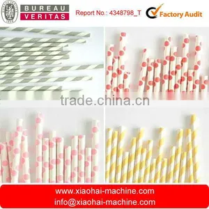 Beautiful Strip Drinking Paper Straws 19.7*0.6cm thumbnail-1