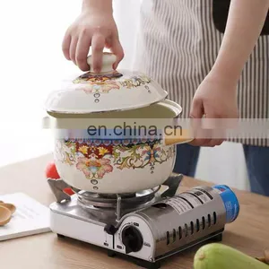 Induction Cooker Hot-Sale Wholesale Deep Shape Stewpot Cokking Enamel Pot thumbnail-4