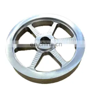 Chinese Supply Oem Stainless Steel Metal Drive Flat Belt Pulley thumbnail-1