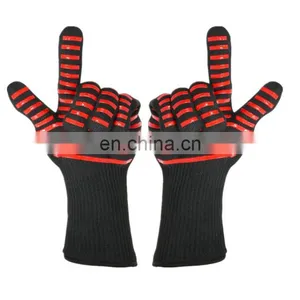 Luvas de cozinha em silicone resistentes ao calor para churrasco ao ar livre, forno de micro-ondas e uso doméstico thumbnail-1