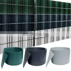 Custom PVC Zaun Streifen Hart Fence Privacy Protection Hard Pvc Strip Screen Fence 19cm*252cm,1450gsm thumbnail-1