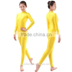 (UA002) Long Sleeve Dance Unitard, Golden Dance Unitard for Sale thumbnail-1